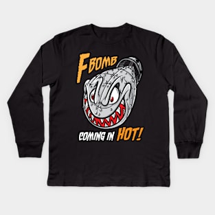 F-Bomb coming in hot Kids Long Sleeve T-Shirt